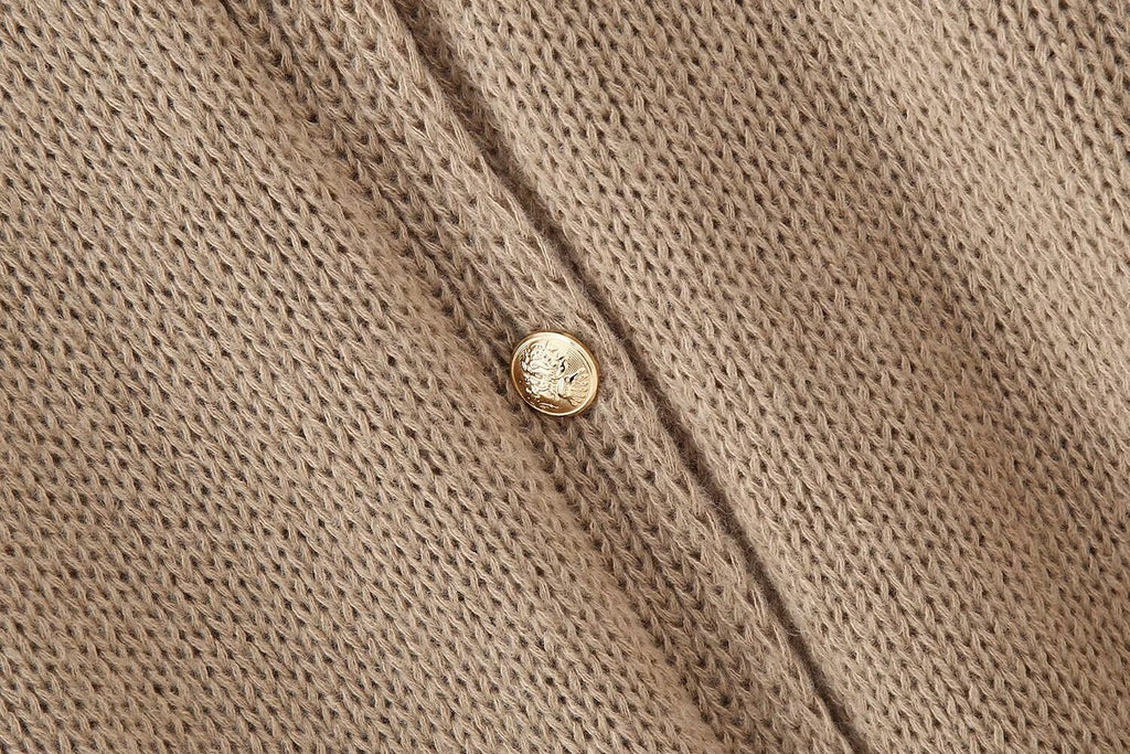 Oversize Strick-Cardigan mit Knöpfen