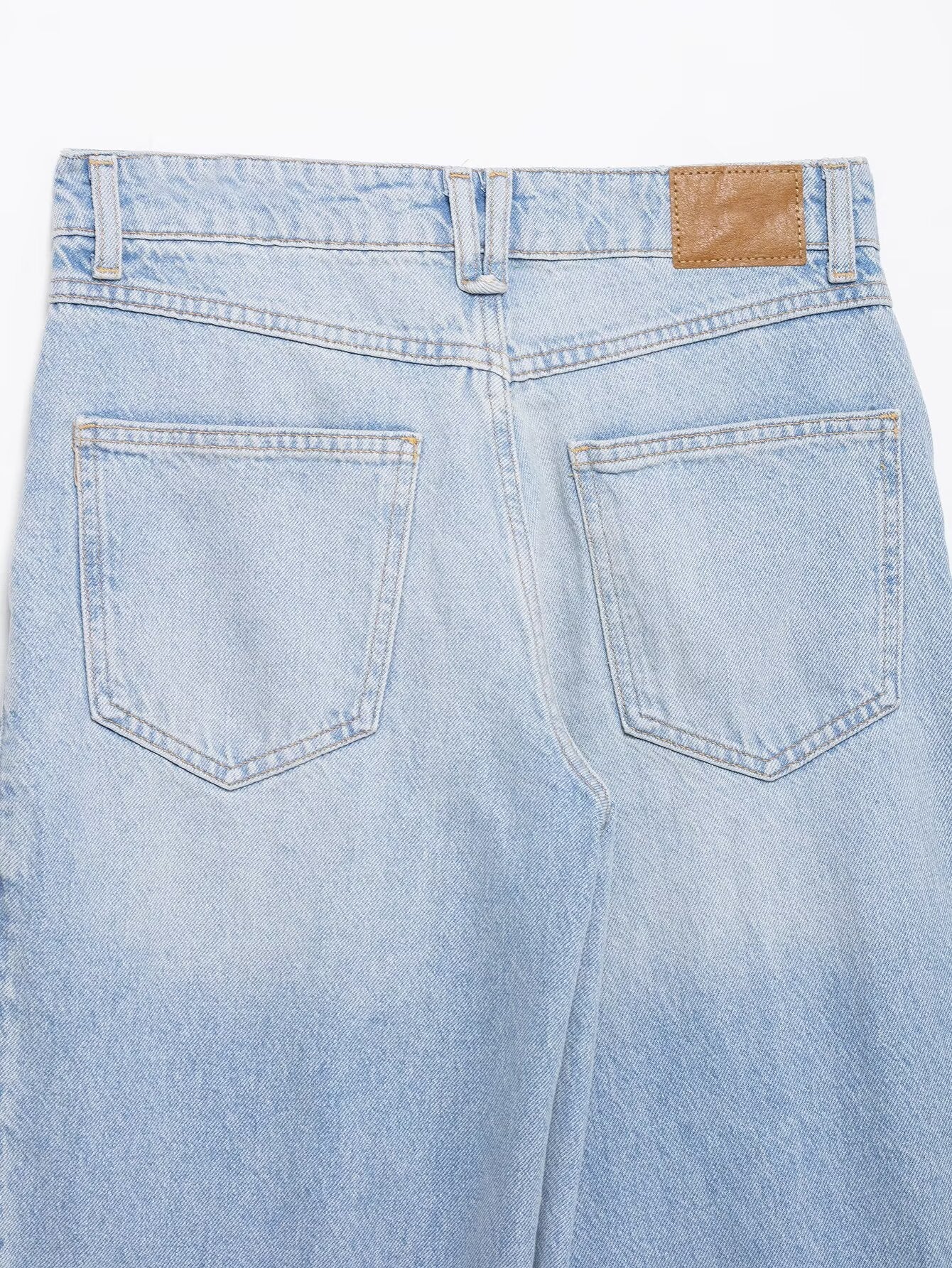 Two-Tone Wide-Leg Jeans – Trendige Damenjeans im Colorblock-Design