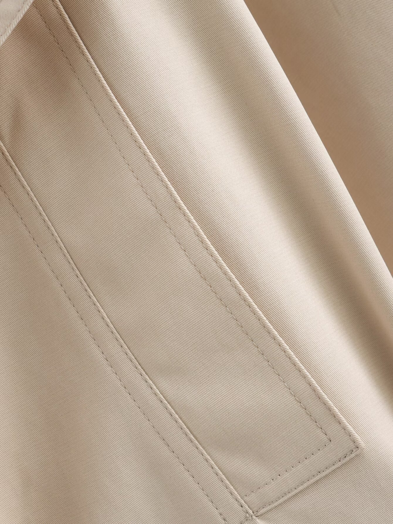 Damen Kurztrenchcoat – Elegante Übergangsjacke mit Gürtel in Blau, Braun & Beige