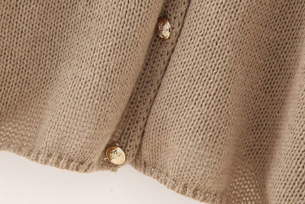 Oversize Strick-Cardigan mit Knöpfen