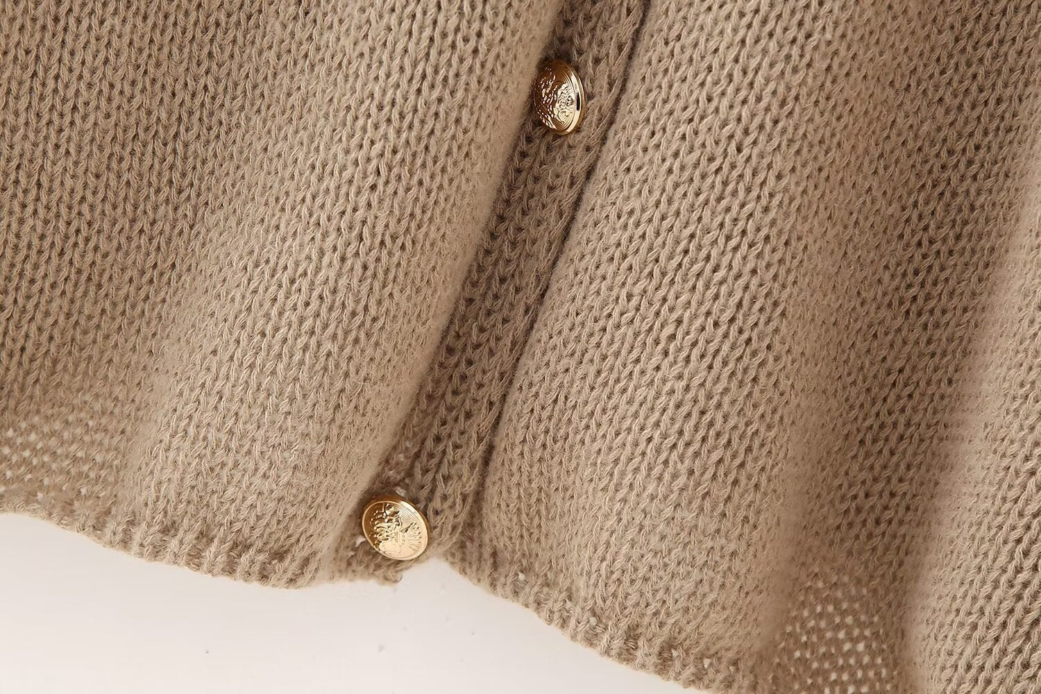 Oversize Strick-Cardigan mit Knöpfen