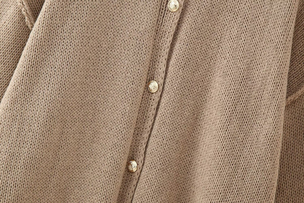 Oversize Strick-Cardigan mit Knöpfen