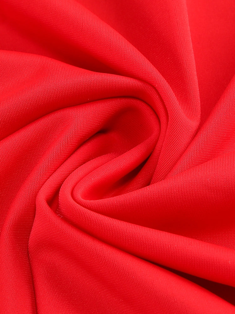 Elegantes Abendkleid Damen – Rotes One-Shoulder Maxikleid mit Schlitz