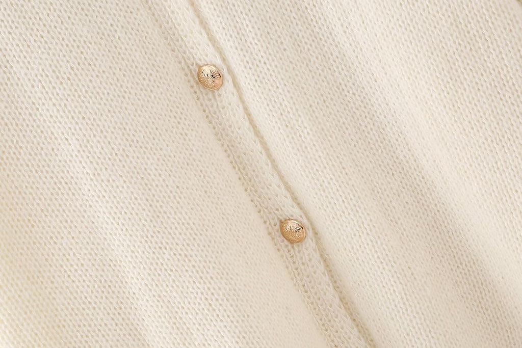 Oversize Strick-Cardigan mit Knöpfen
