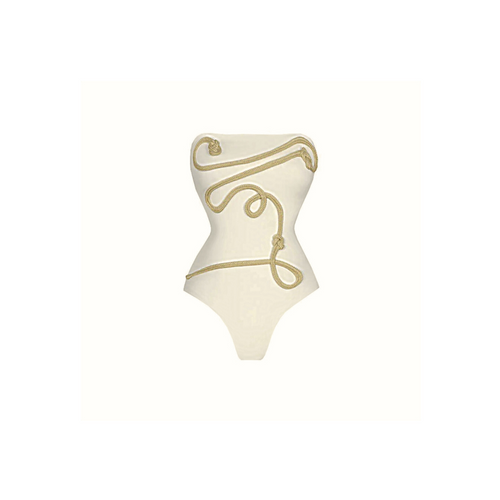 Badeanzug mit Gold-Details