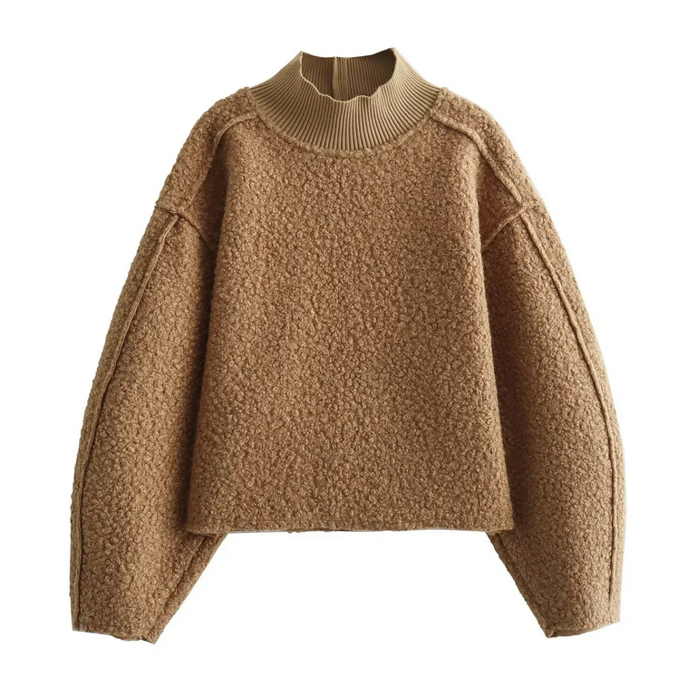 Relaxed Chic – Stehkragen-Sweater