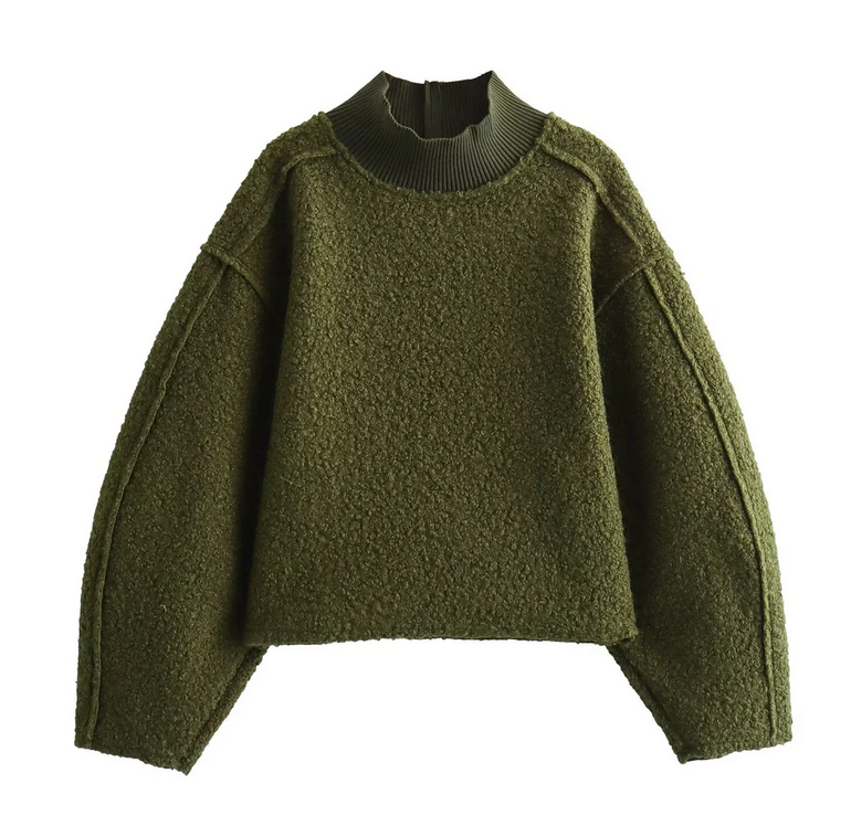 Relaxed Chic – Stehkragen-Sweater
