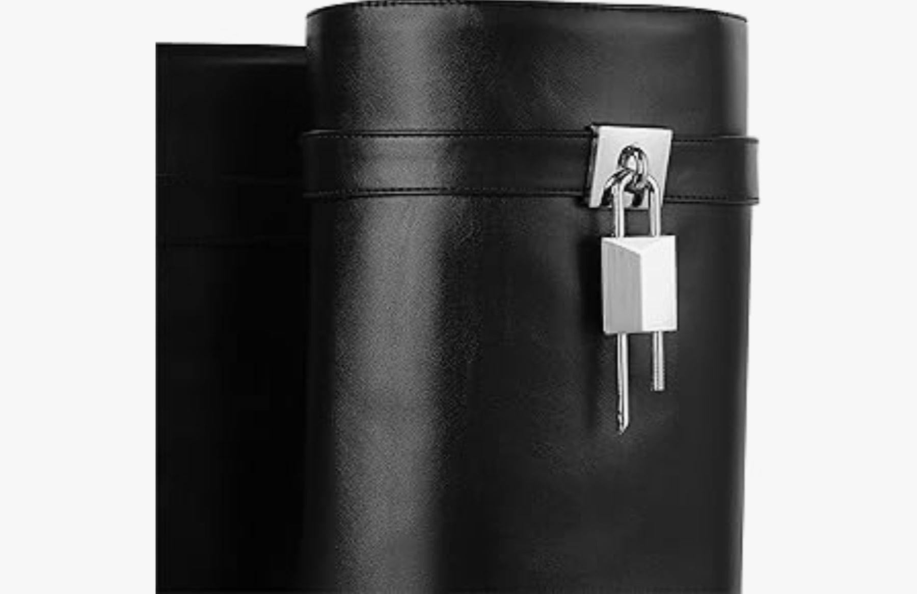 Luxury Lock Boots – Schwarzer Designer-Stiefel mit Schloss
